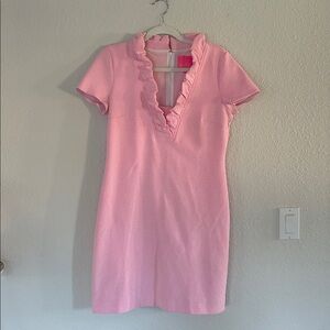 Lilly Pulitzer Pink Striped Ruffle Dress